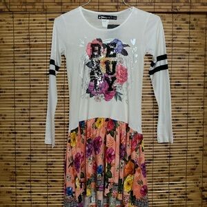 Desigual Girls Floral Graphic Dress